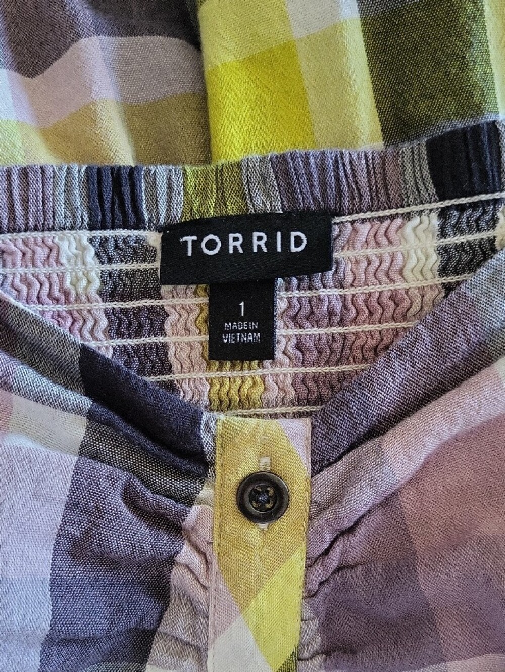 Torrid Multi Plaid Challis Button Front Midi Dress Size 1X - Picture 15 of 15